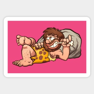 caveman relaxing Sticker